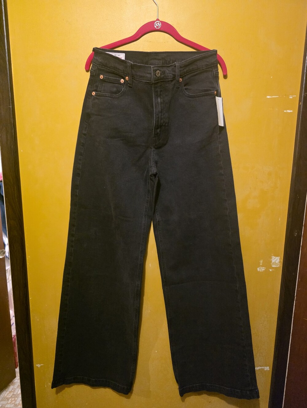 GAP Wide-Leg High-Rise Jeans — Black - Picture 1 of 5